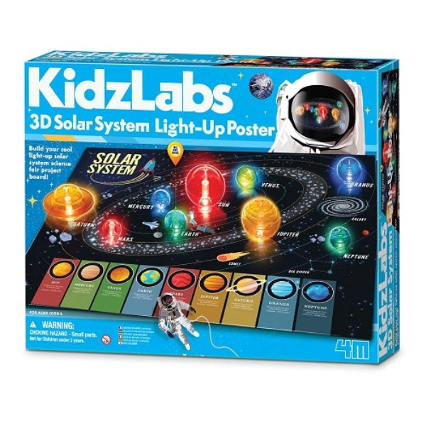 3D Solar System Light Up Poster Board - Kidzlabs