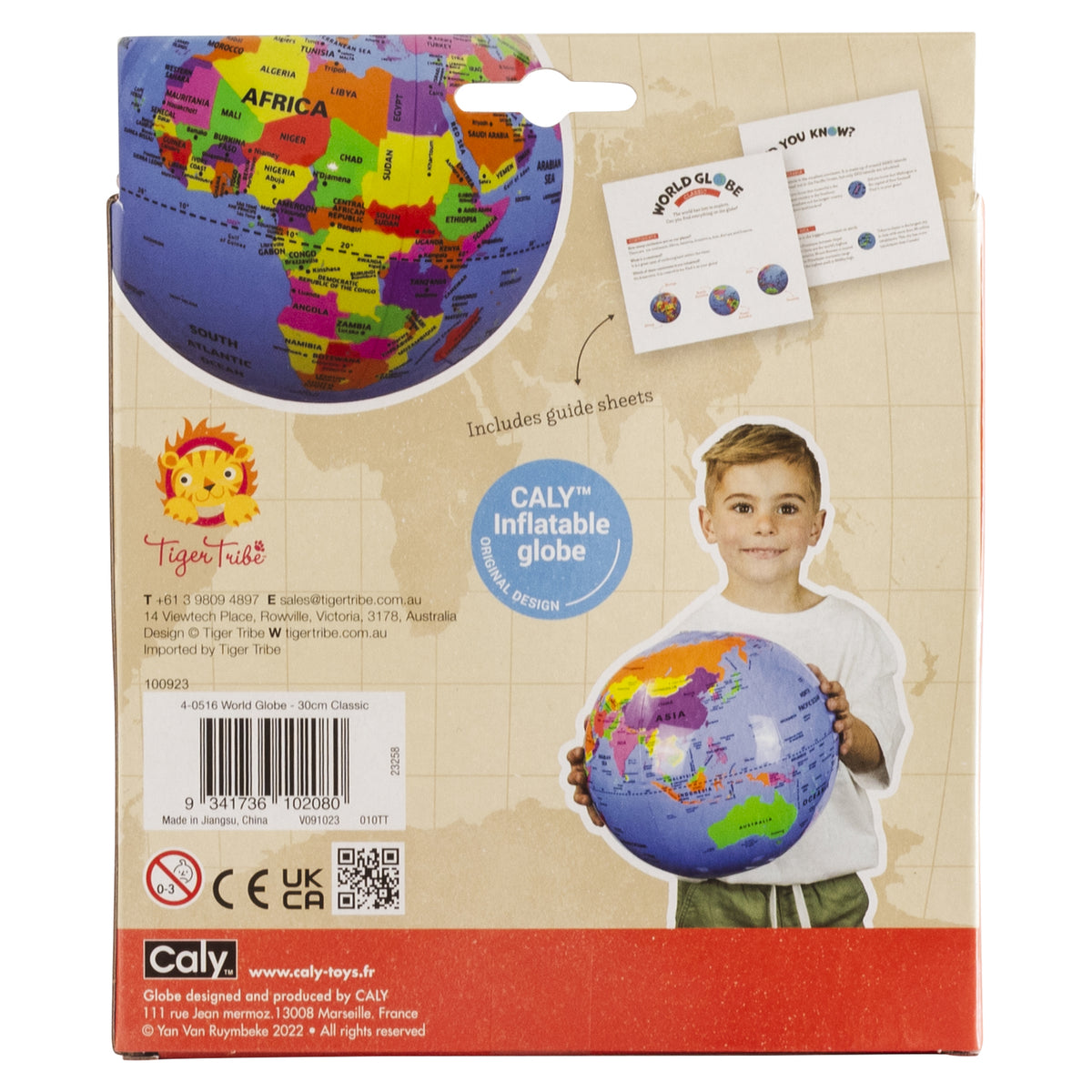 Inflatable World Globe 30cm - Tiger Tribe