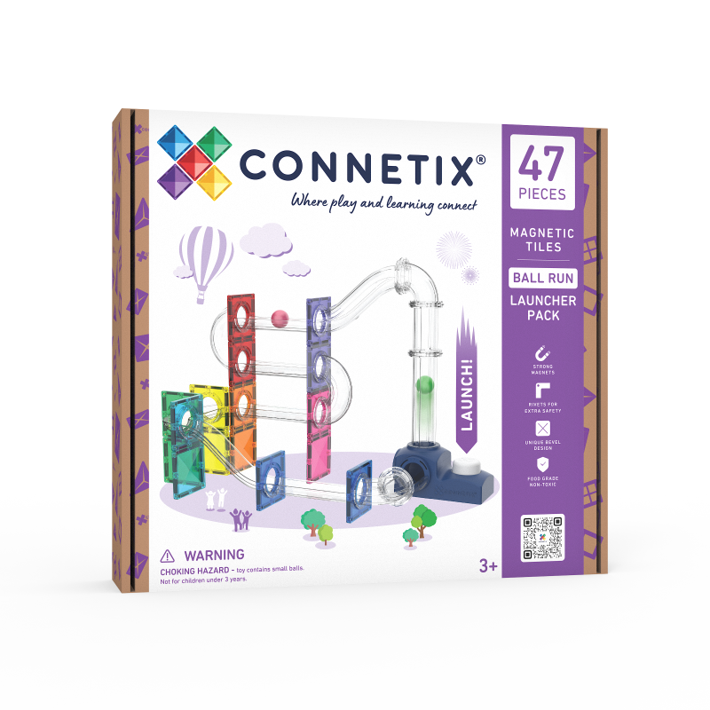Ball Run Launcher Pack 47pc - Connetix