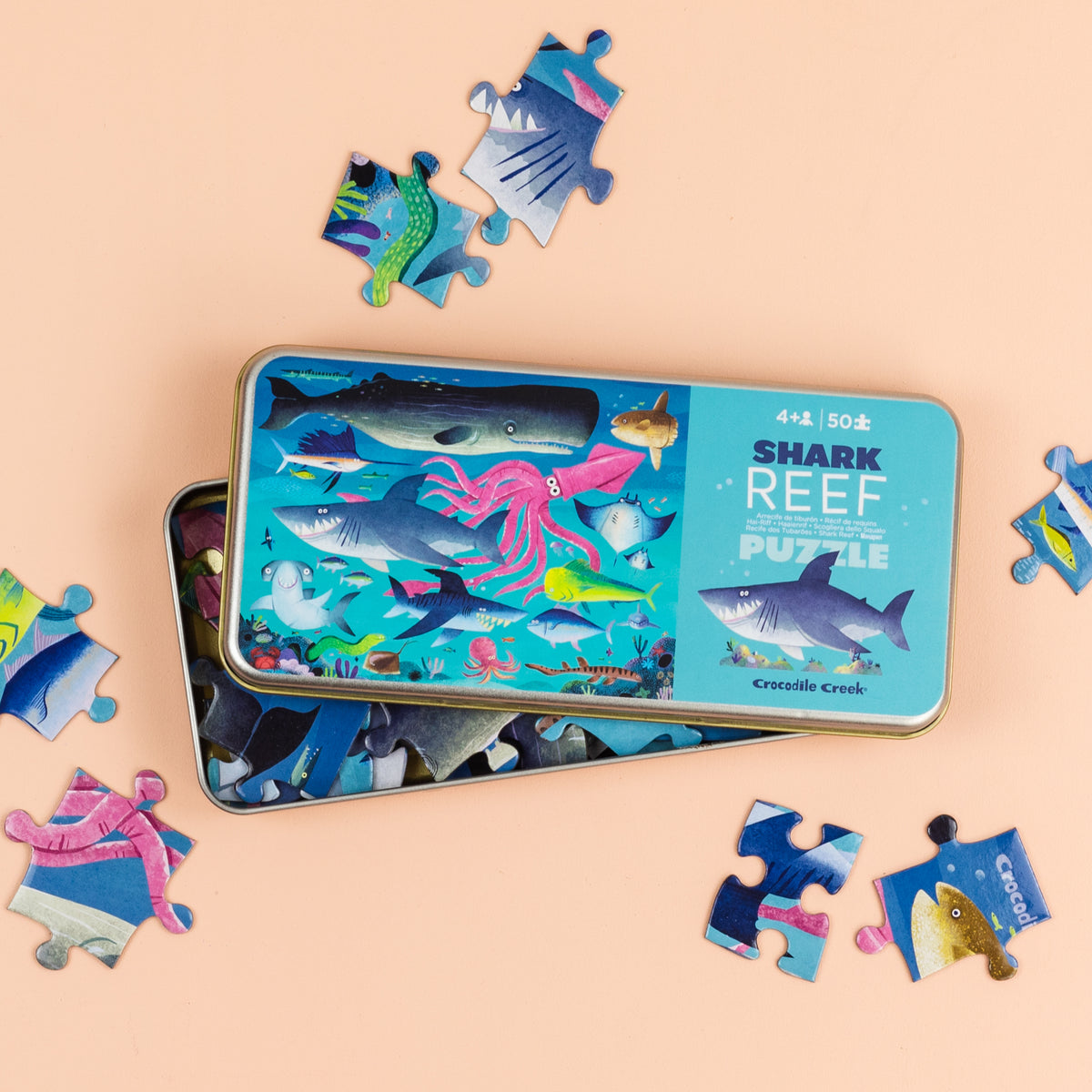 50pc Tin Puzzle  - Tiger Tribe