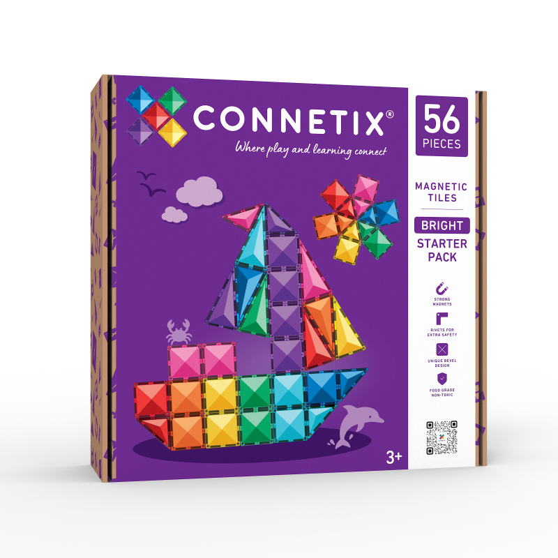 Starter Pack 56pcs Magnetic Tiles - Connetix