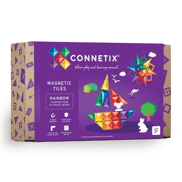 Starter Pack 60pc Magnetic Tiles - Connetix