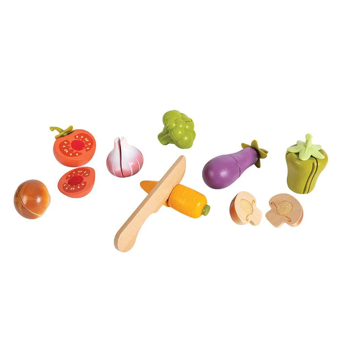 CooCook Wooden Garden Vegetables Playset