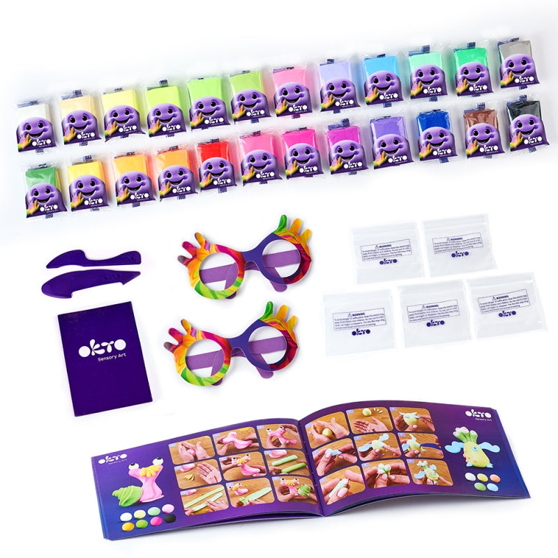 Sensory Art 24 Colours Air Clay Creativity Set - Okto