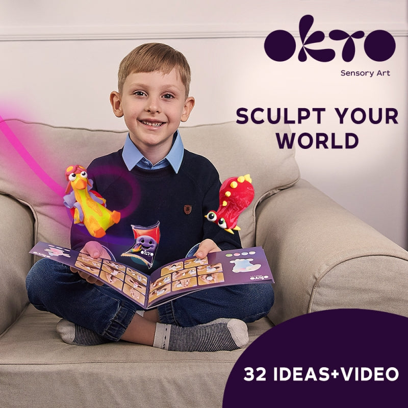 Sensory Art 24 Colours Air Clay Creativity Set - Okto