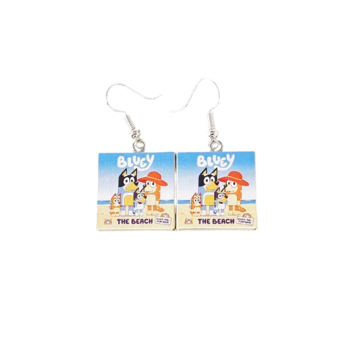 Bluey book earrings