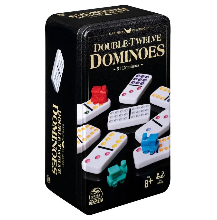 Dominoes Double Twelve 12  Mexican Train in Tin