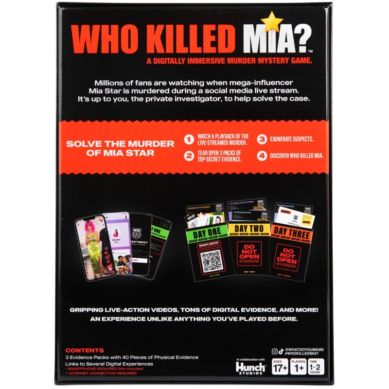 Who Killed Mia? Murder Mystery Game