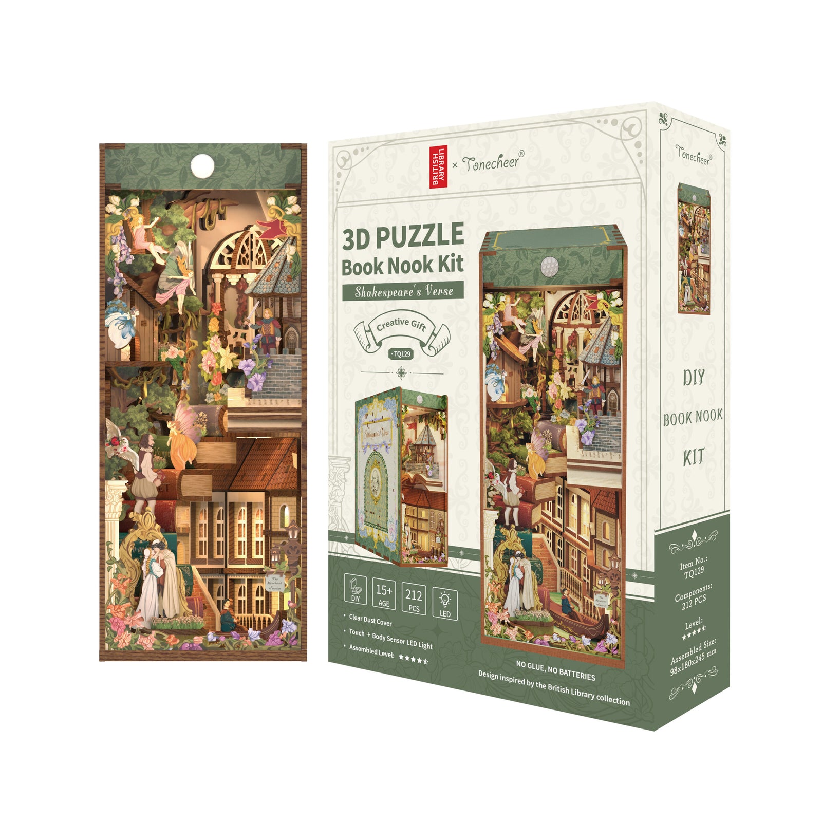 Shakespeares Verse DIY Book Nook Kit - Tonecheer
