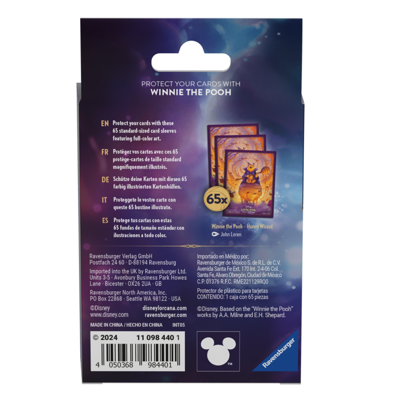 S6 Azurite Sea Sleeves Winnie the Pooh Hunny Wizard - Lorcana