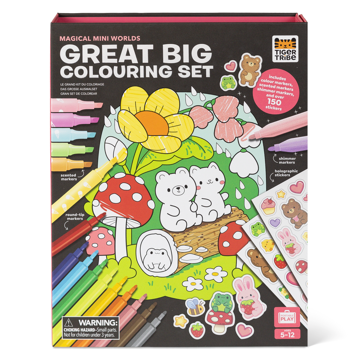 Great Big Colouring Set Magical Mini Worlds - Tiger Tribe