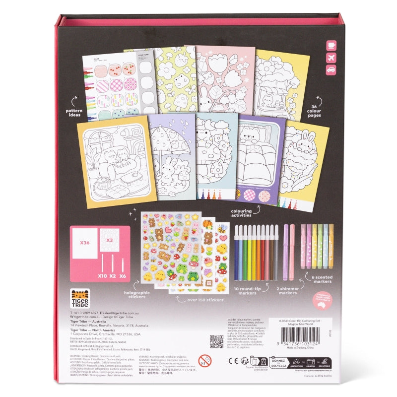 Great Big Colouring Set Magical Mini Worlds - Tiger Tribe