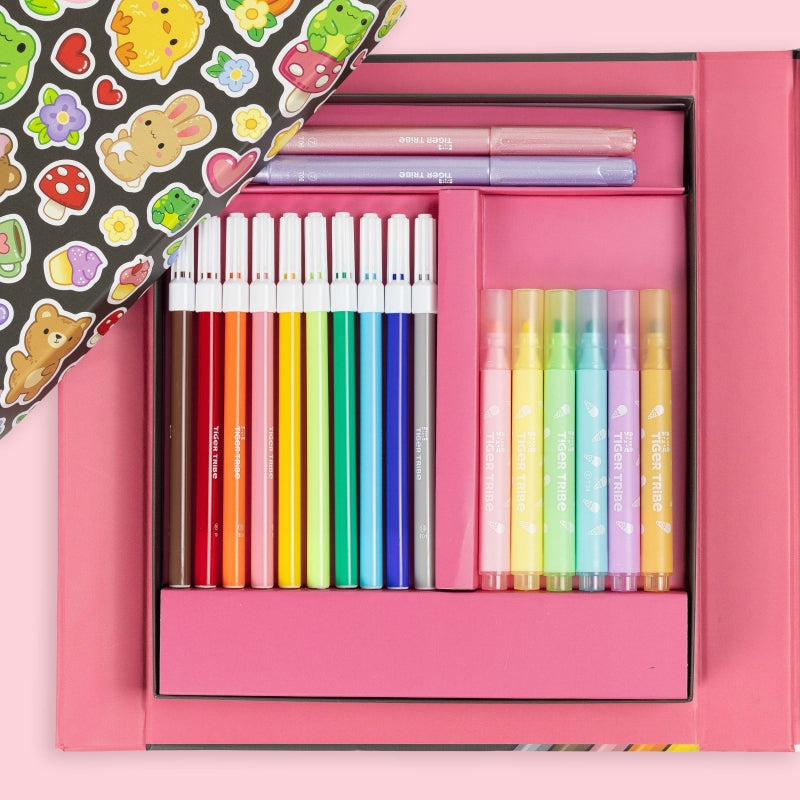 Great Big Colouring Set Magical Mini Worlds - Tiger Tribe