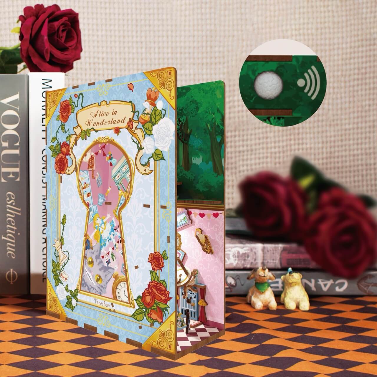 Alice in Wonderland DIY Book Nook Kit - Tonecheer