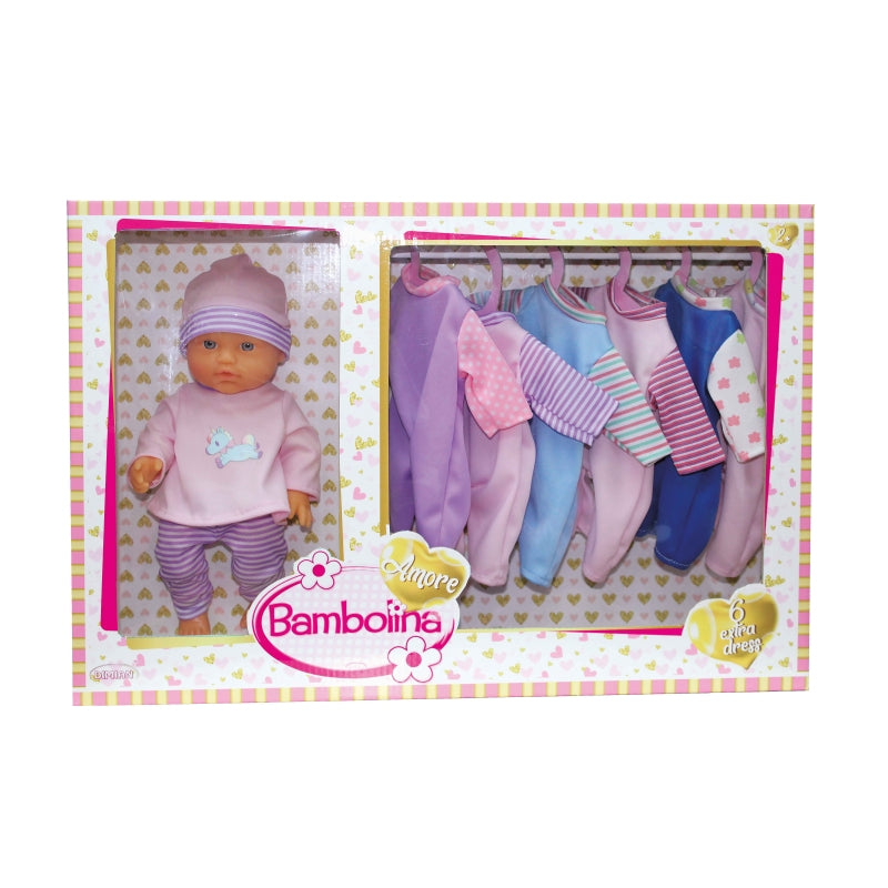 Amore 30cm Doll with 6 extra outfits - Bambolina