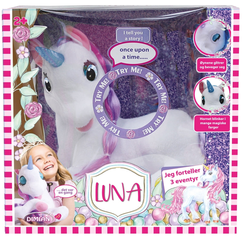 Unicorn Plush Luna w/ 3 Fairytales  - Bambolina