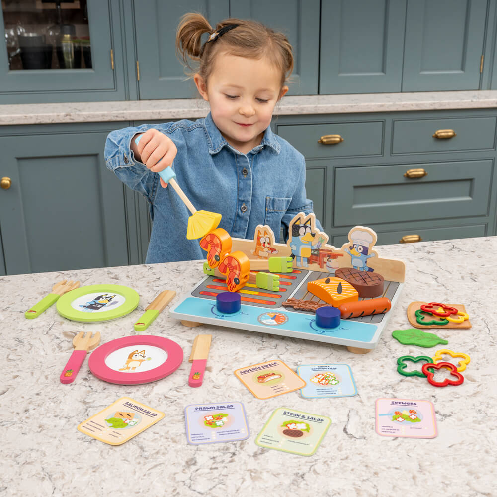 Bluey  Wooden Tabletop BBQ Playset