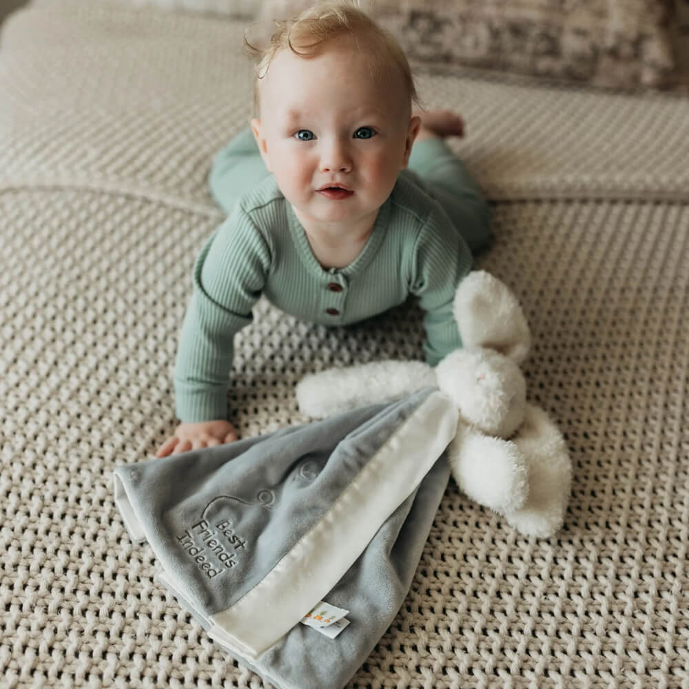 Buddy Blanket Bloom Bunny Grey 40cm - Bunnies By The Bay
