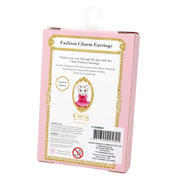 Claris Fashion Earrings - Pink Poppy