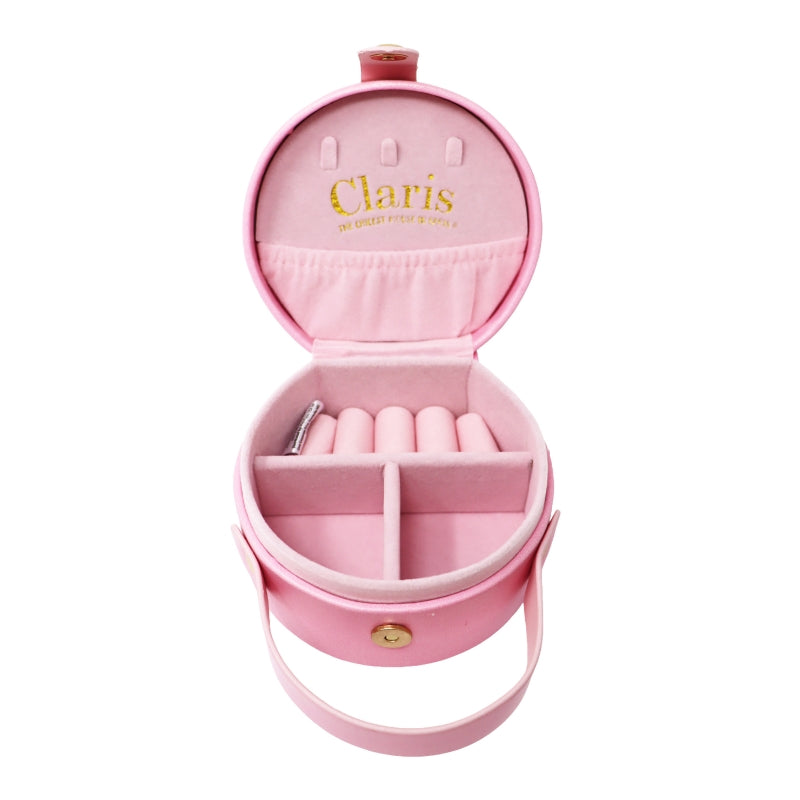Claris Mini Handbag Jewellery Case - Pink Poppy