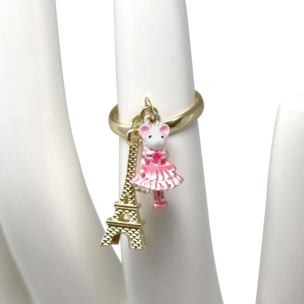 Claris Fashion Charm Ring - Pink Poppy