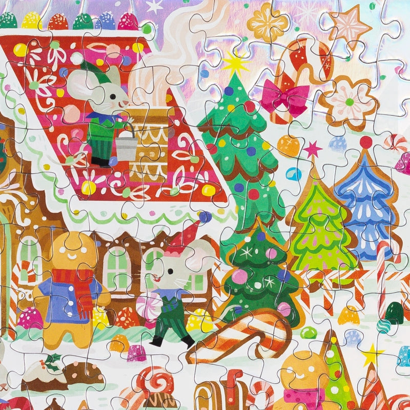 Gingerbread House 100pc Holgraphic Puzzle - Crocodile Creek