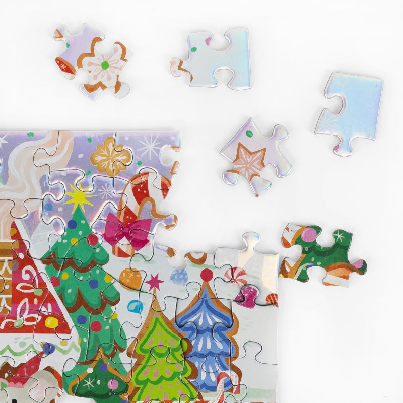 Gingerbread House 100pc Holgraphic Puzzle - Crocodile Creek