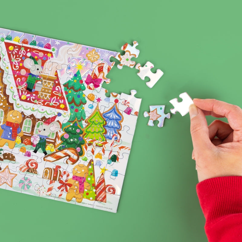 Gingerbread House 100pc Holgraphic Puzzle - Crocodile Creek