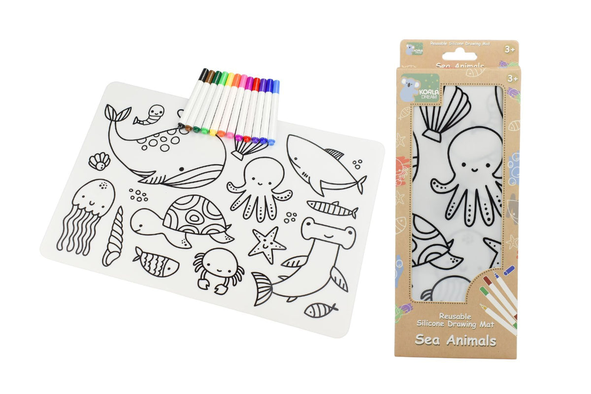 Reusable Silicone Colouring Drawing Mat - Koala Dream
