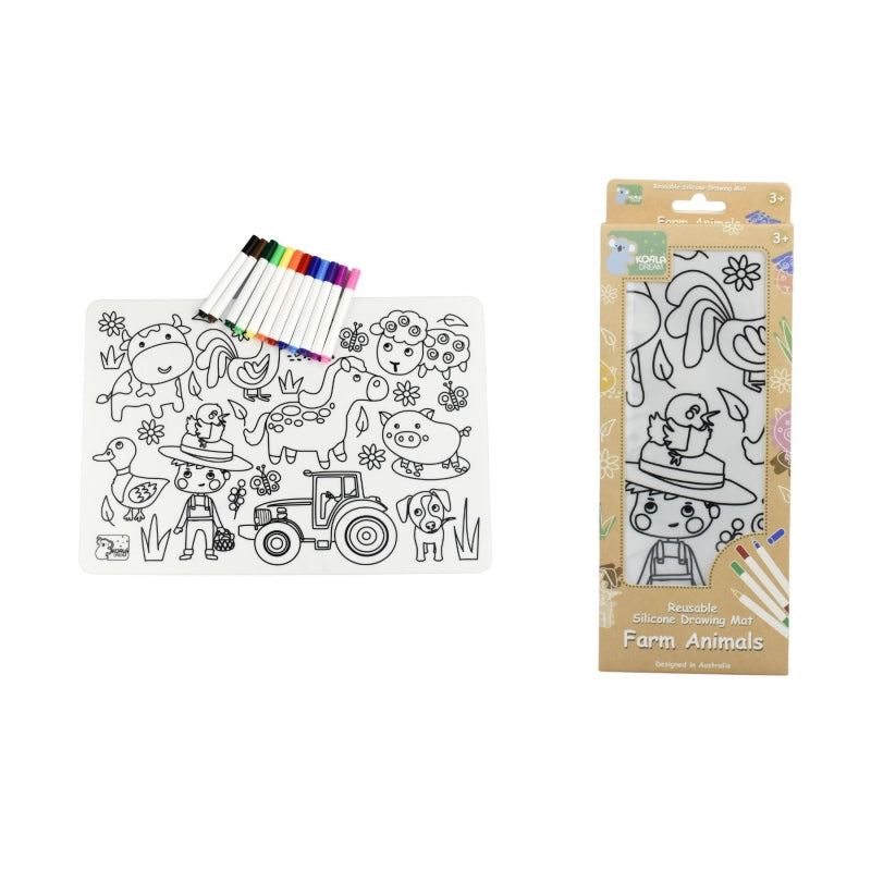 Reusable Silicone Colouring Drawing Mat - Koala Dream