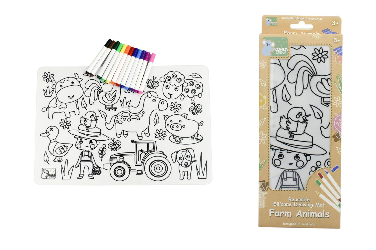 Reusable Silicone Colouring Drawing Mat - Koala Dream