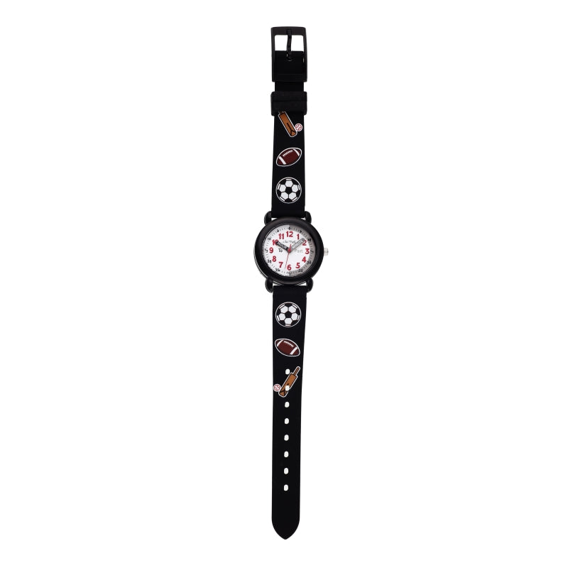 CACTUS Time Teacher Watch - Black Soccer Ball