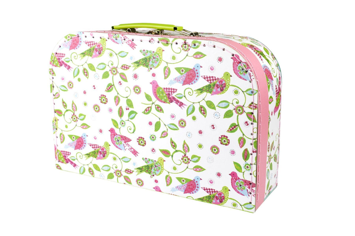 Bird Tin Tea Set in Suitcase