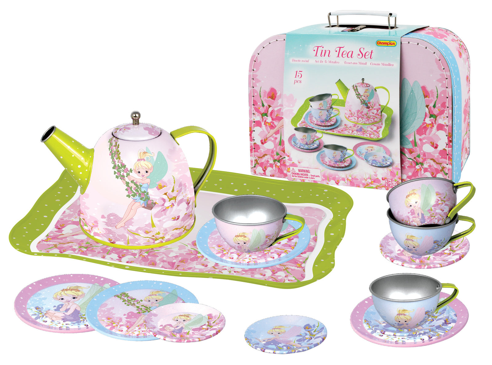 Fairy Tin Tea Set in Suitcase