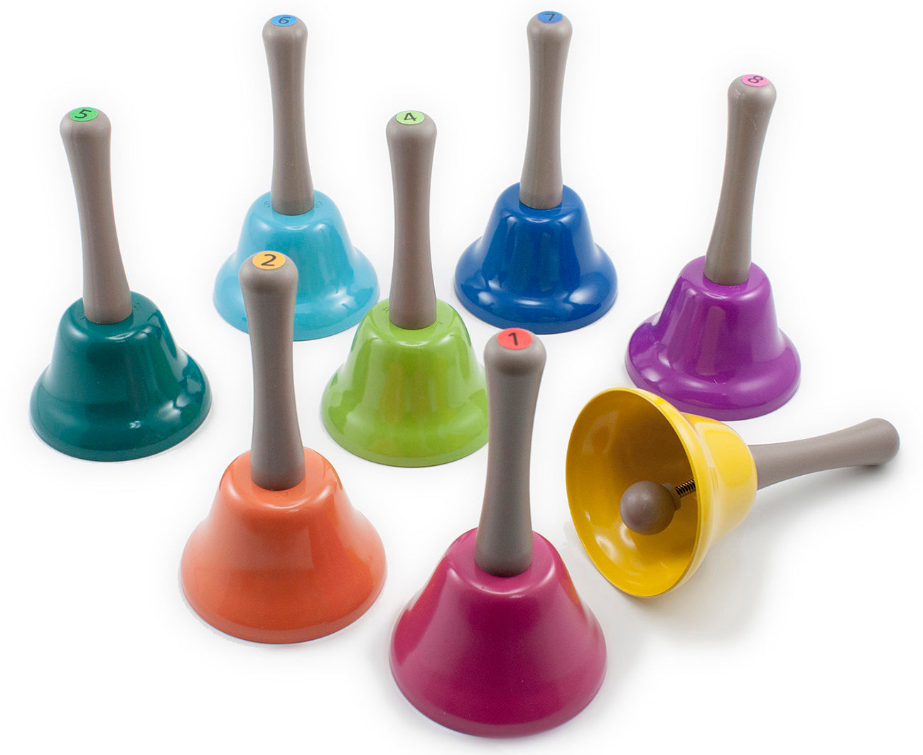 Rainbow Musical Hand Bells 8pc - Artiwood