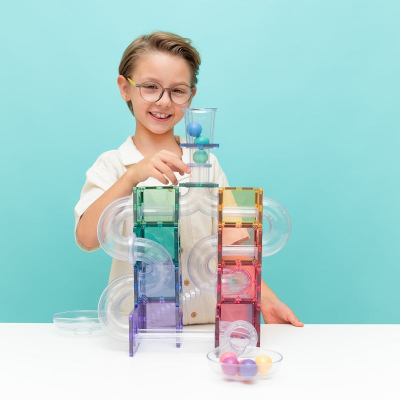 Ball Marble Run Pack 114 pieces Magnetic Tiles - Connetix