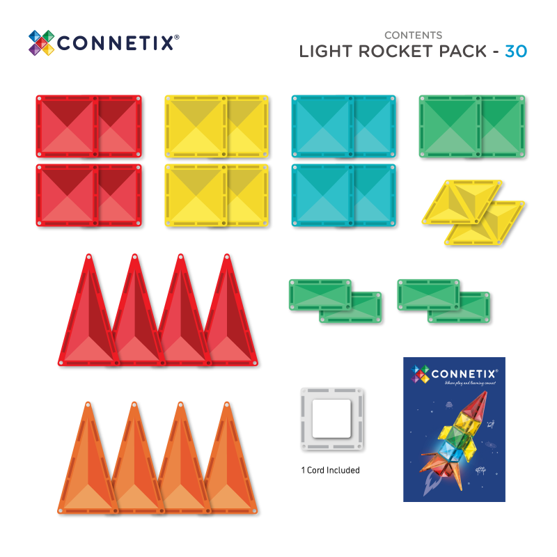 Light Rocket Pack 30pc - Connetix