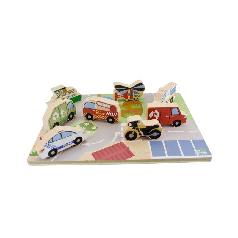 Wooden Chunky Aussie Transport Puzzle  - Koala Dreams