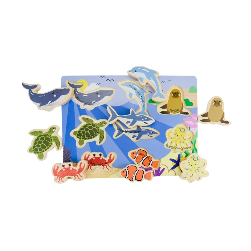 Wooden Chunky Sea Animals Puzzle  - Koala Dreams