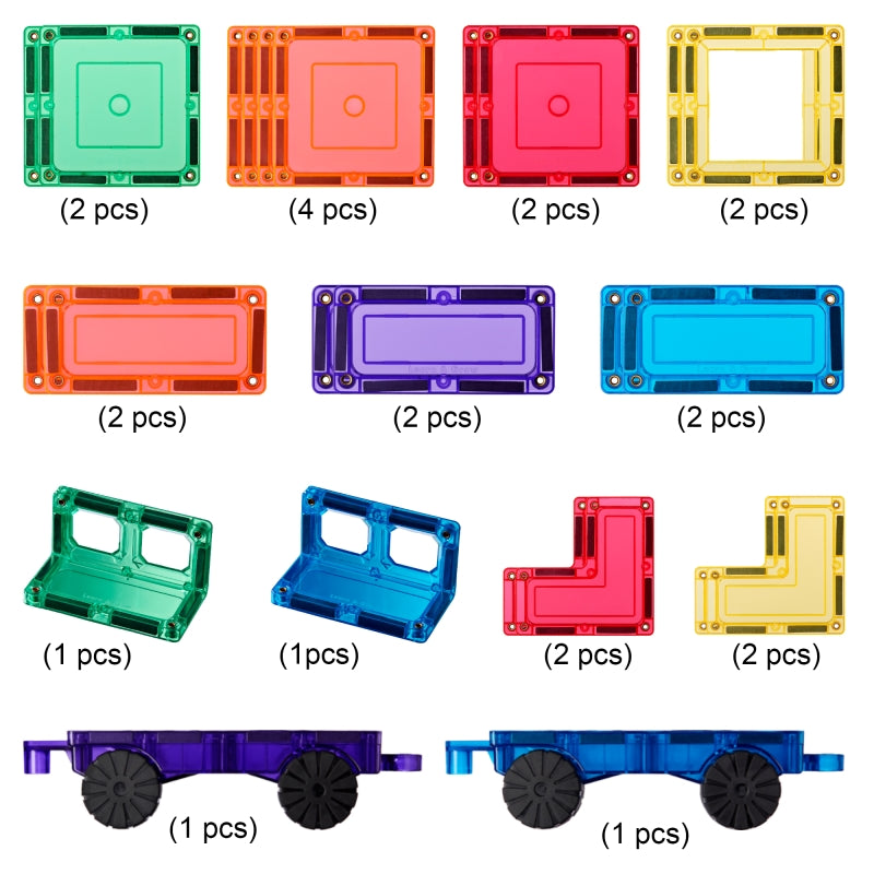 Car Pack 28pc Magnetic Tiles - Learn and Grow Toys