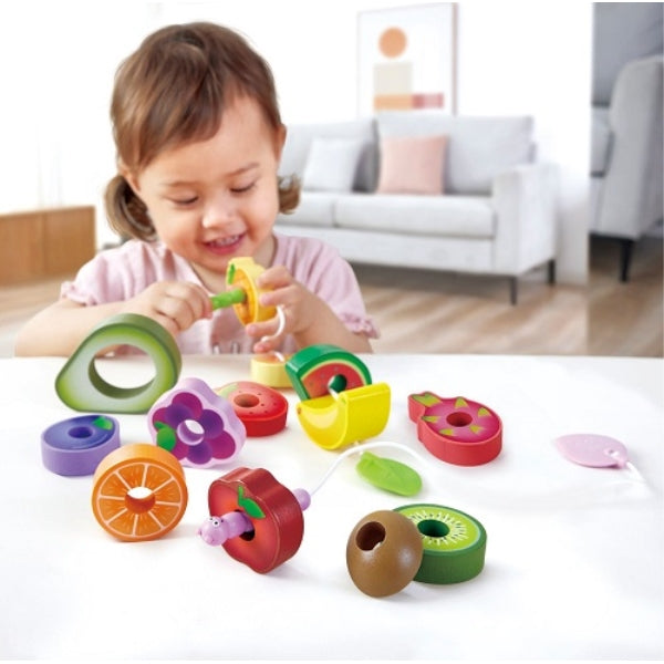 Caterpillar Fruit Feast Lacing Set - Hape