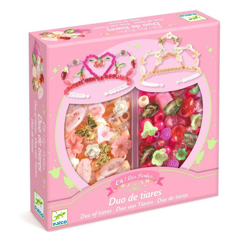 Duo of Tiaras Pink Bead Kit - Djeco
