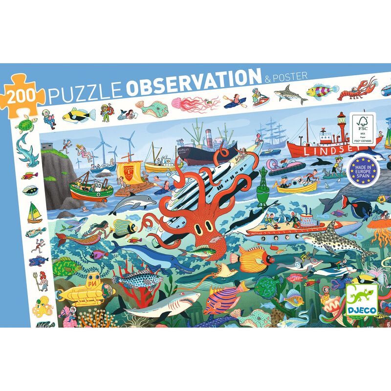 Secrets of the Sea 200 Piece Jigsaw Puzzle - Djeco