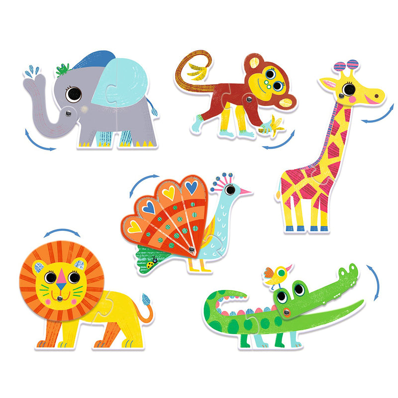 Duo Animals 12pc Puzzle - Djeco