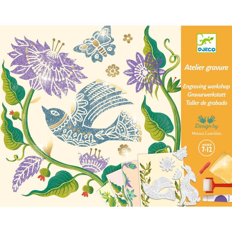 Passionflower Engraving &amp; Painting Workshop - Djeco
