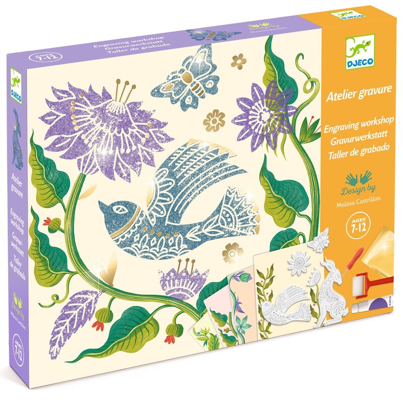 Passionflower Engraving &amp; Painting Workshop - Djeco