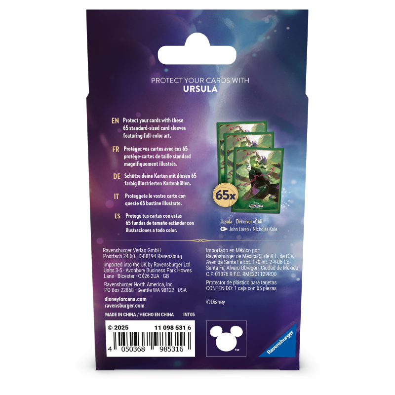S7 Archazias Island Sleeves Ursula Deceiver of All - Lorcana