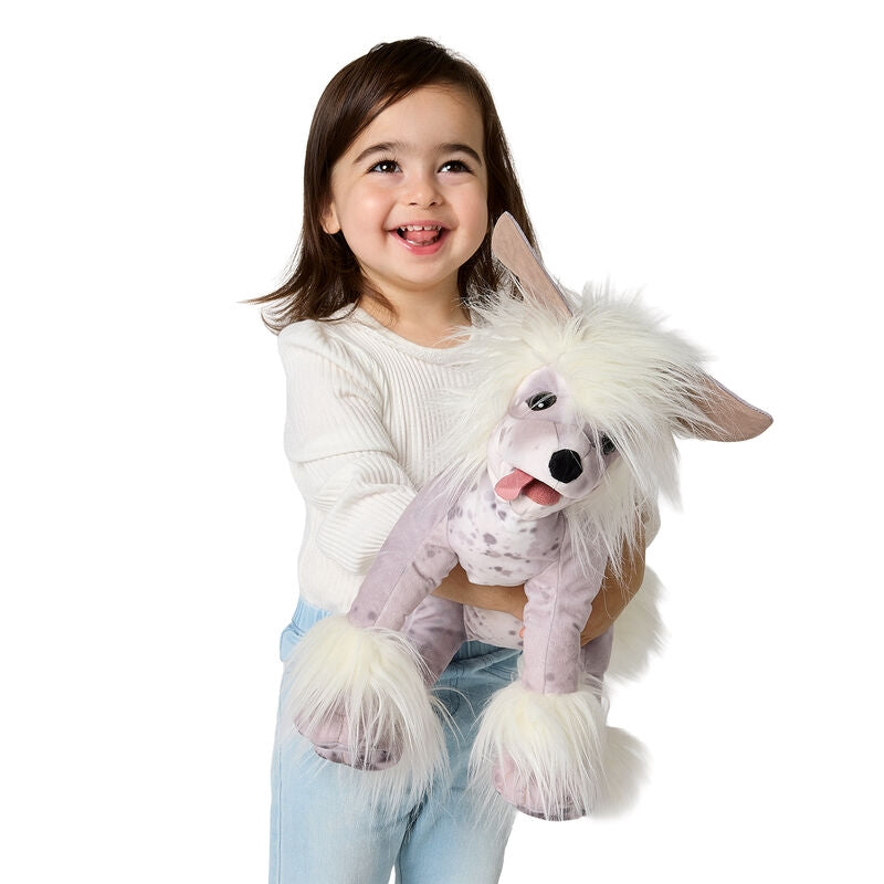 Chinese Crested Dog Hand Puppet - Folkmanis