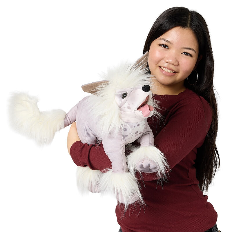 Chinese Crested Dog Hand Puppet - Folkmanis
