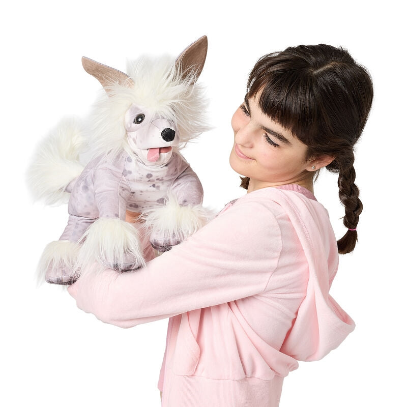 Chinese Crested Dog Hand Puppet - Folkmanis